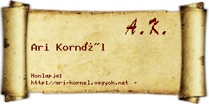 Ari Kornél névjegykártya